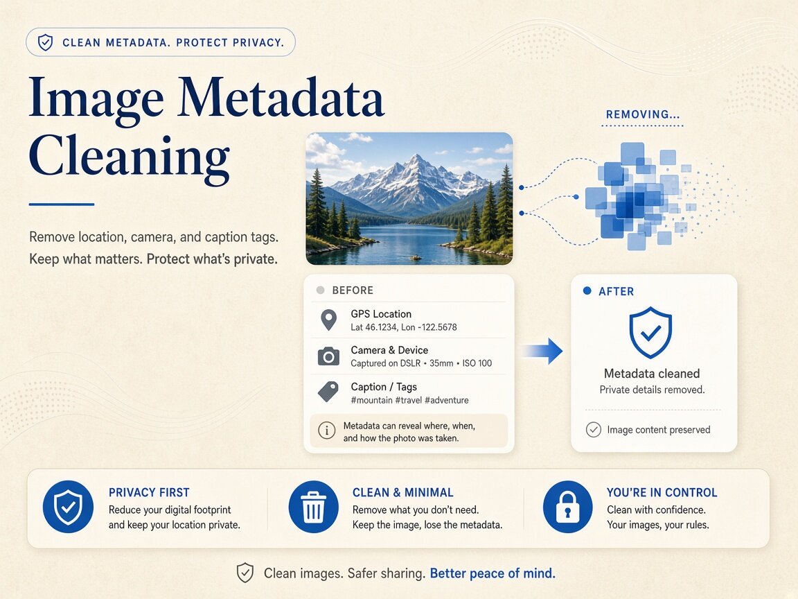 Visual breakdown of multi-format photo headers removed when you clean image metadata