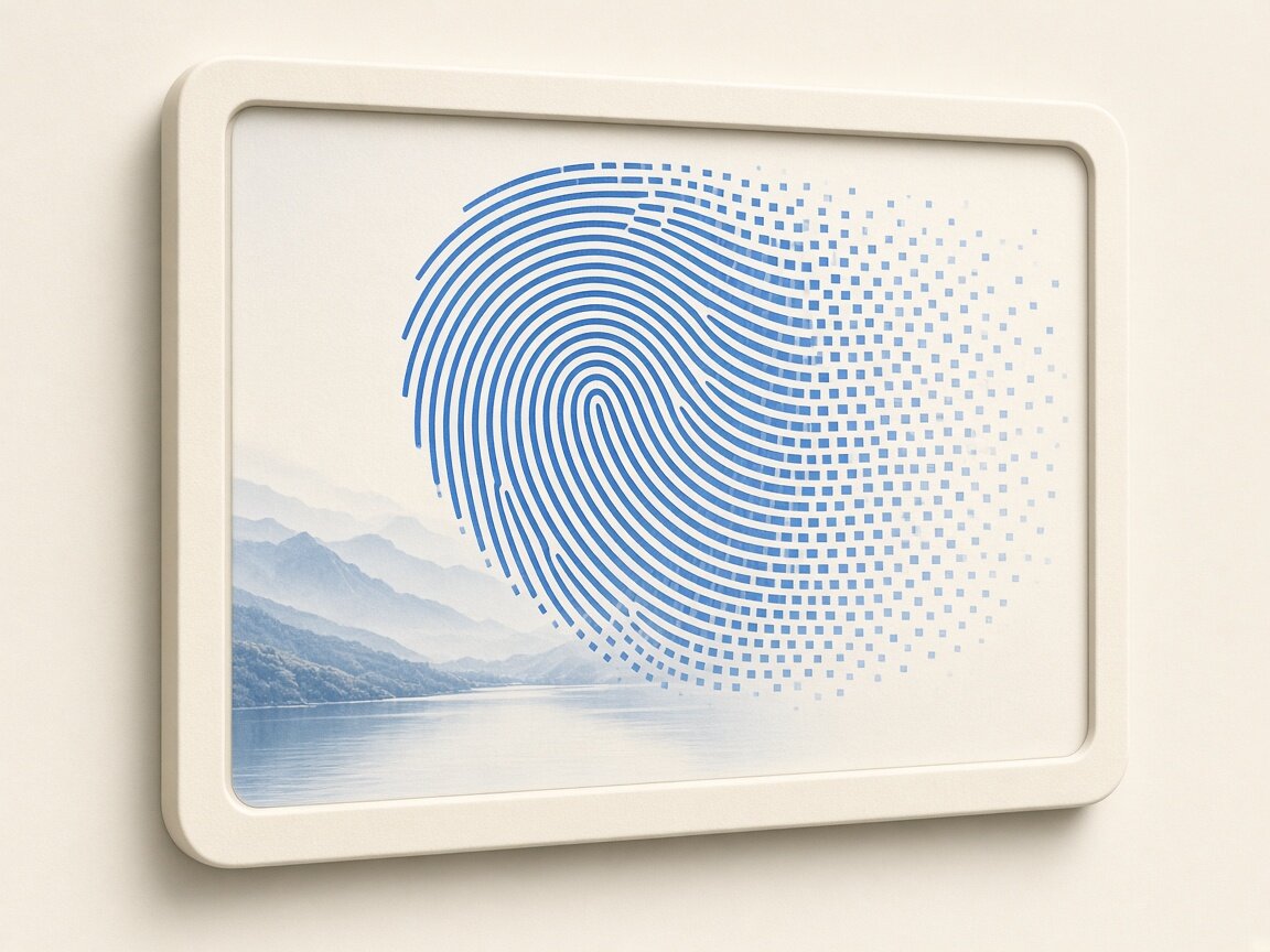 Product illustration showing header removal and subtle pixel hash shifting via local image fingerprint protection